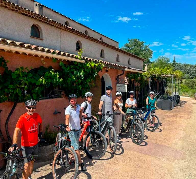 Dégustation à vélo au Château Carpe Diem
